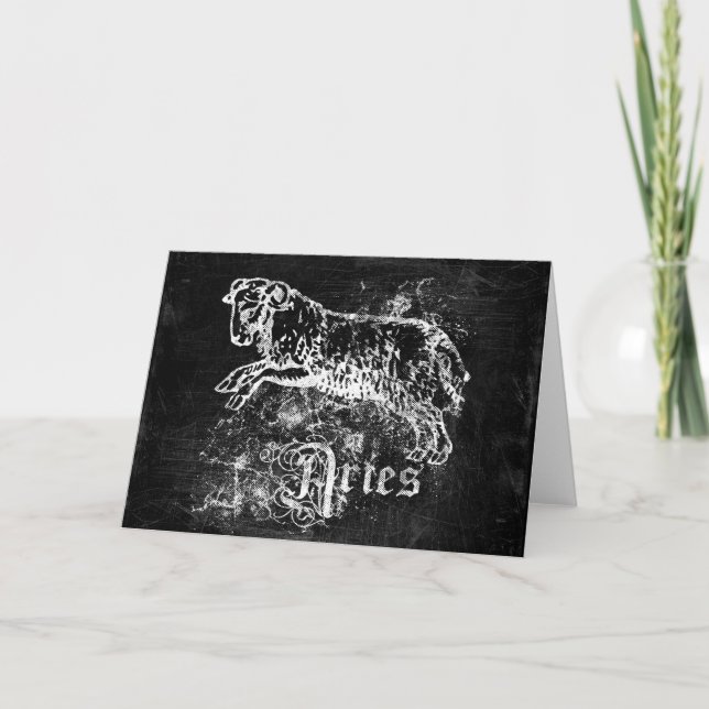 Zodiac Vintage Aries Kort (Framsida)