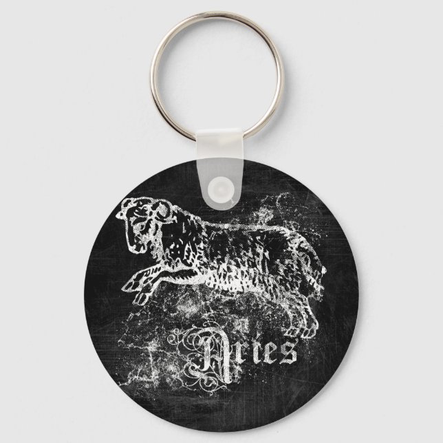 Zodiac Vintage Aries Nyckelring (Framsida)