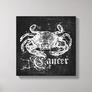 Zodiac Vintage Cancer Canvastryck