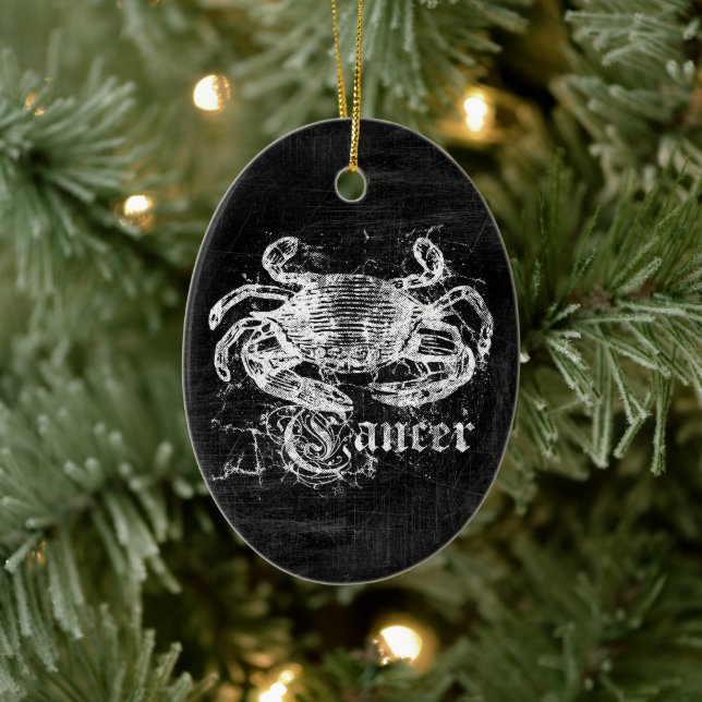 Zodiac Vintage Cancer Julgransprydnad Keramik (Träd)