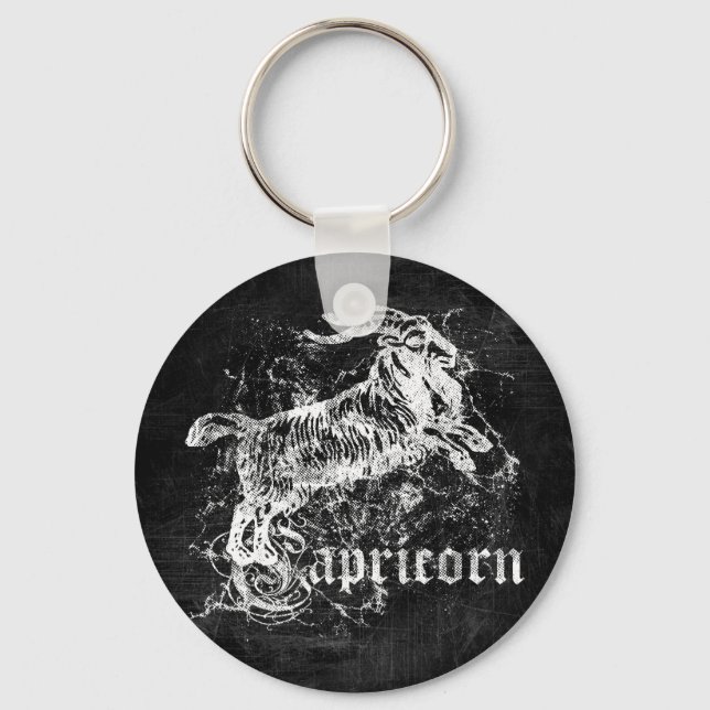 Zodiac Vintage Capricorn Nyckelring (Framsida)