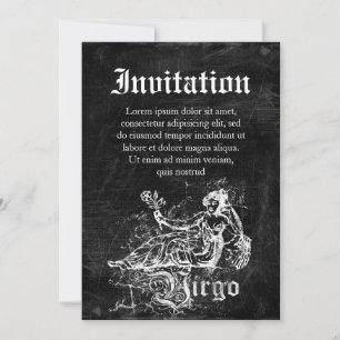 Zodiac Vintage Jungfrun Inbjudningar