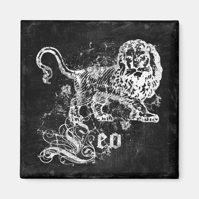 Zodiac Vintage Lejonet Magnet (Framsidan)
