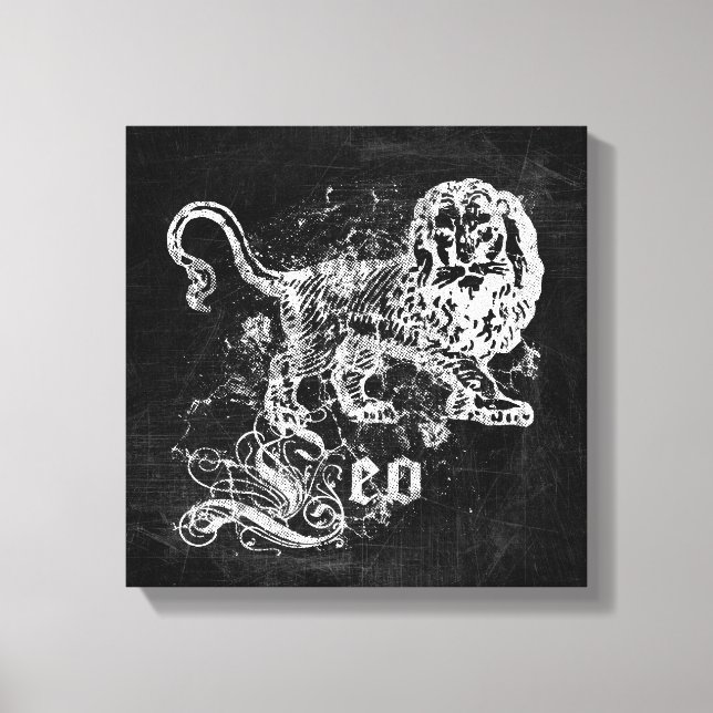 Zodiac Vintage Leo Canvastryck (Framsida)