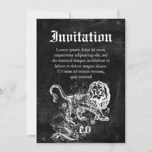 Zodiac Vintage Leo Inbjudningar