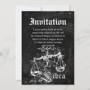 Zodiac Vintage Libra Inbjudningar