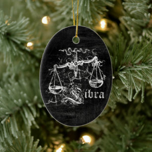 Zodiac Vintage Libra Julgransprydnad Keramik