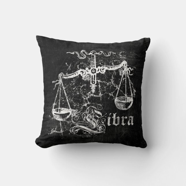 Zodiac Vintage Libra Kudde (Framsida)