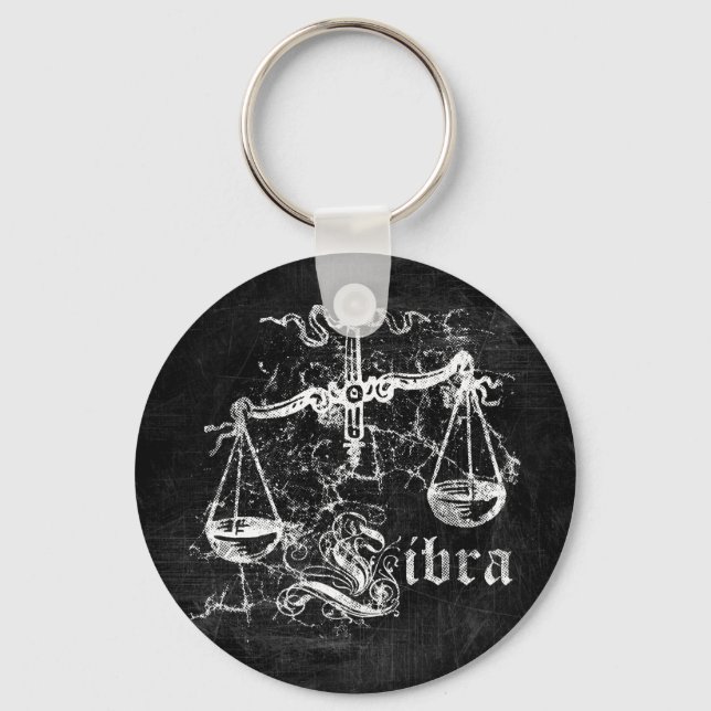 Zodiac Vintage Libra Nyckelring (Framsida)