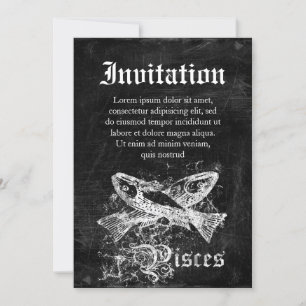 Zodiac Vintage Pisces Inbjudningar