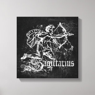Zodiac Vintage Sagittarius Canvastryck