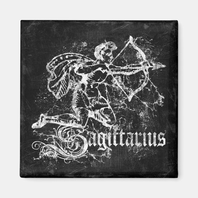 Zodiac Vintage Sagittarius Magnet (Framsidan)