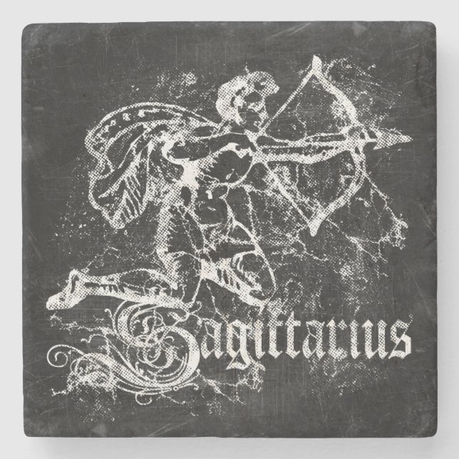 Zodiac Vintage Sagittarius Stenunderlägg (Framsidan)