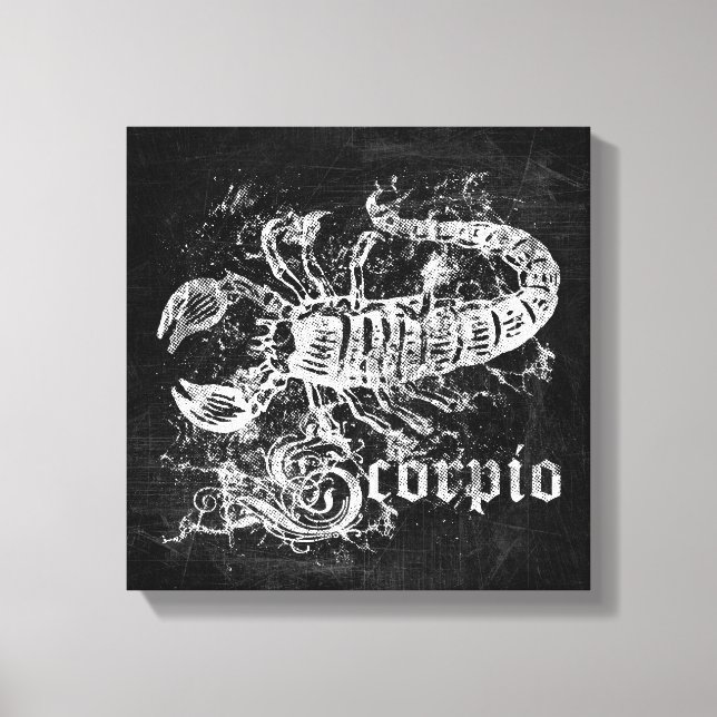 Zodiac Vintage Scorpio Canvastryck (Framsida)