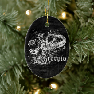 Zodiac Vintage Scorpio Julgransprydnad Keramik