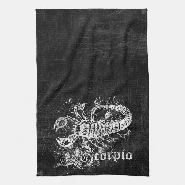 Zodiac Vintage Scorpio Kökshandduk (Vertikal)