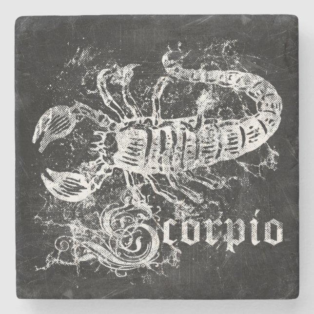Zodiac Vintage Skorpion Stenunderlägg (Framsidan)