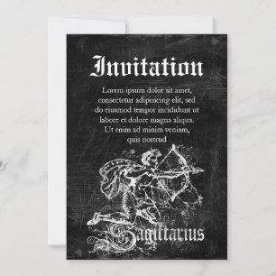 Zodiac Vintage Skytten Inbjudningar