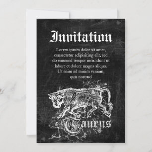 Zodiac Vintage Taurus Inbjudningar
