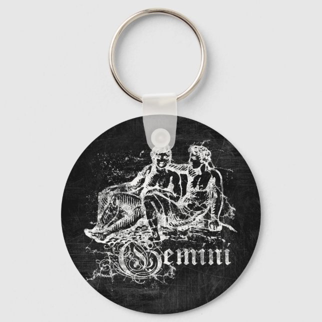 Zodiac Vintage Tvillingarna Nyckelring (Framsida)