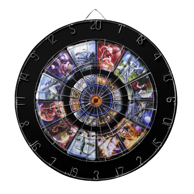 Zodiac Wheel Anpassningsbar Game Piltavla (Framsidan)