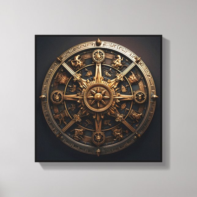 Zodiac Wheel Art Canvas (Framsida)
