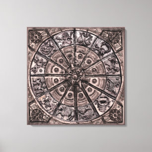 Zodiac Wheel Canvastryck