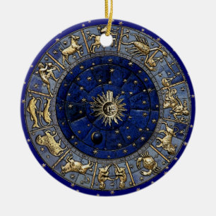Zodiac Wheel Julgransprydnad Keramik