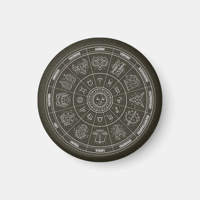 Zodiac Wheel Magnet (Framsidan)