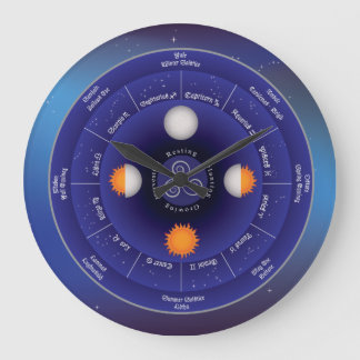 Zodiac Wheel of the Year Stor Klocka