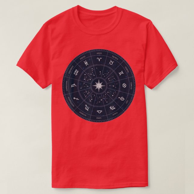 Zodiac Wheel Wife Zodiac Horoscope Astrology 2710 T Shirt (Design framsida)