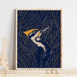 Zodiac Woodpecker Animal Print | TräPecker-utskrif Poster