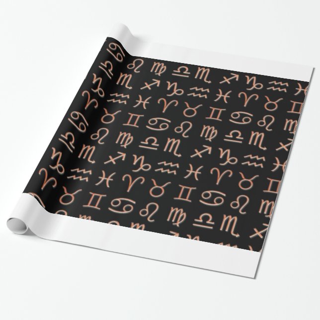 Zodiac Wrapping Papper Presentpapper (Utrullad)