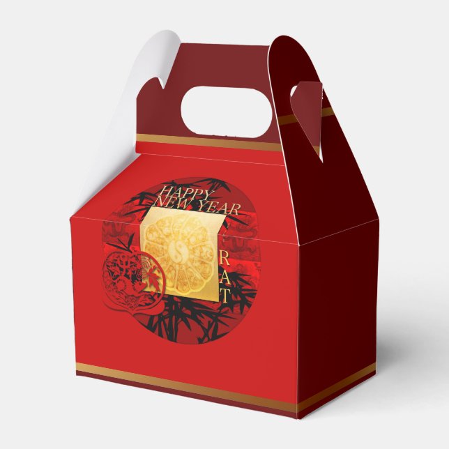 Zodiac Yin Yang Bamboo Chinese Råtta År 2020 GFB2 Presentaskar (Framsidan Sidan)