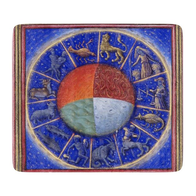 ZODIACALTECKEN MED FYRA INSLAG (Framsidan)