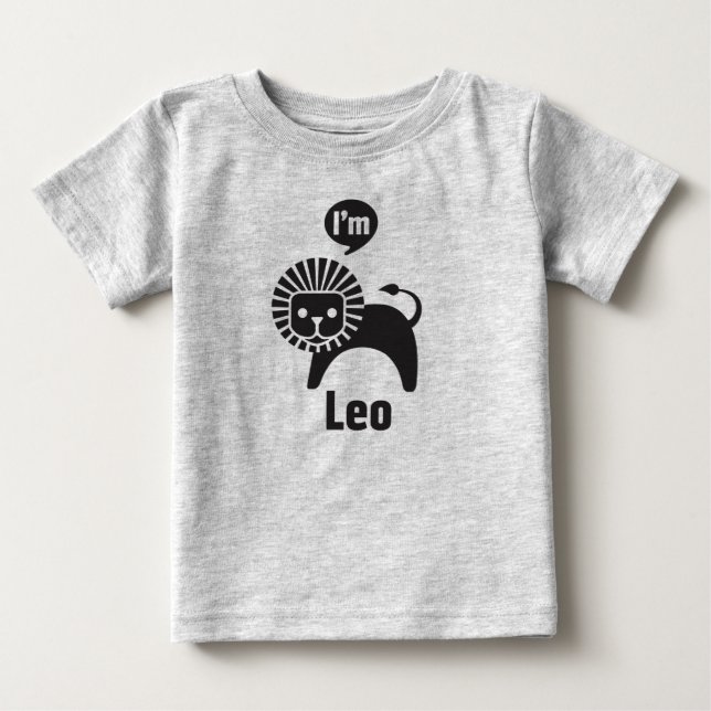 Zodiacbaby Utslagsplats-Leo T-shirt (Framsida)