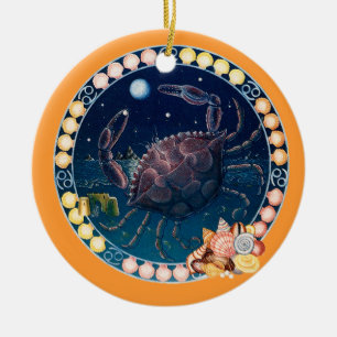 Zodiaccancer - skräddarsy den! julgransprydnad keramik