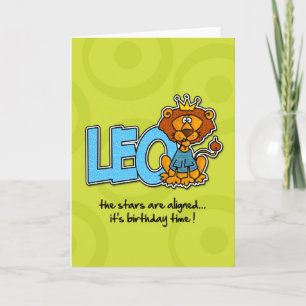 Zodiacfödelsedag - Leo Kort
