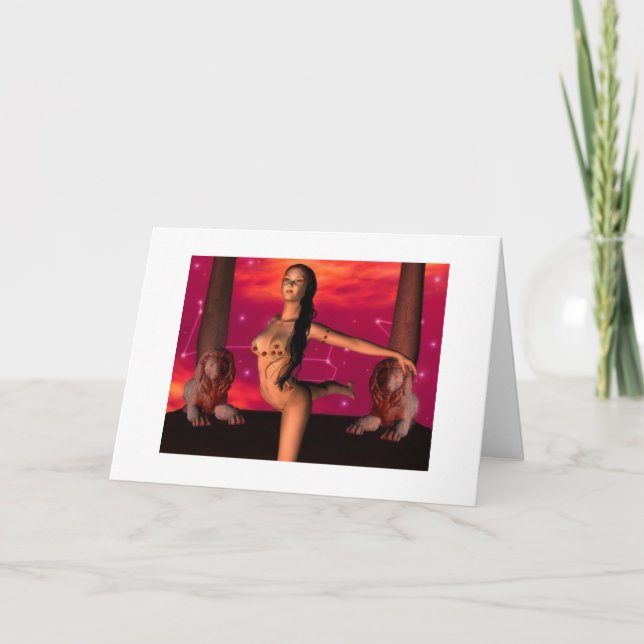 Zodiacgrattis på födelsedagen~ Leo Kort (Framsida)