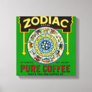 Zodiackaffe LabelNew Orleans, LA Canvastryck