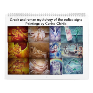 Zodiackalender för grekisk och roman mythology kalender