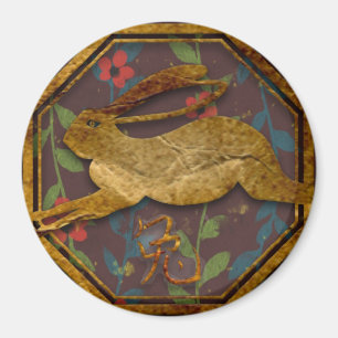 Zodiackanin med kinesiskt symbol magnet