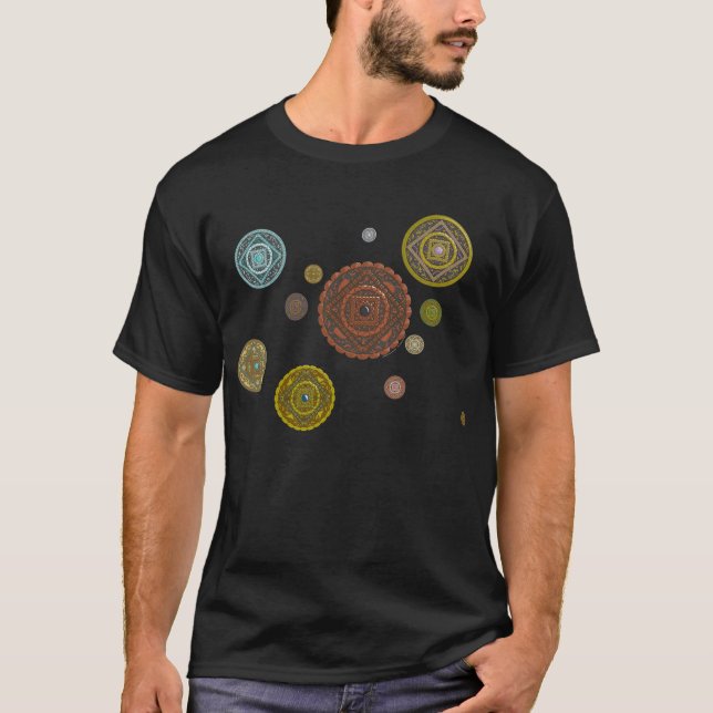 Zodiacmanar mörka T-tröja Tee Shirt (Framsida)