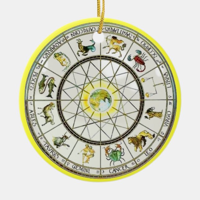 Zodiacprydnad Julgransprydnad Keramik (Framsidan)