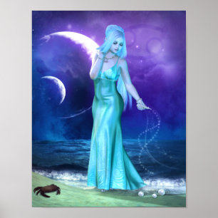 Zodiacserie: Cancerkanfas/affischtryck Poster