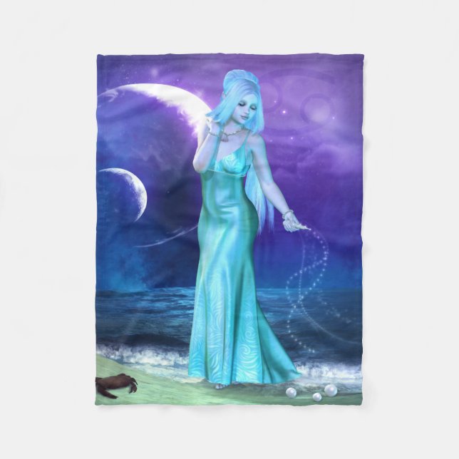 Zodiacserie: Cancerullfilt Fleecefilt (Framsidan)