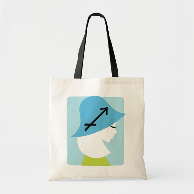 Zodiacshopping bag - sagittarius tygkasse (Framsidan)