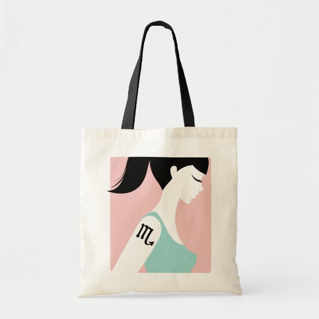 Zodiacshopping bag - scorpio tygkasse (Framsidan)