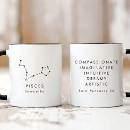 Zodiactecken för minimalistisk personlig mugg