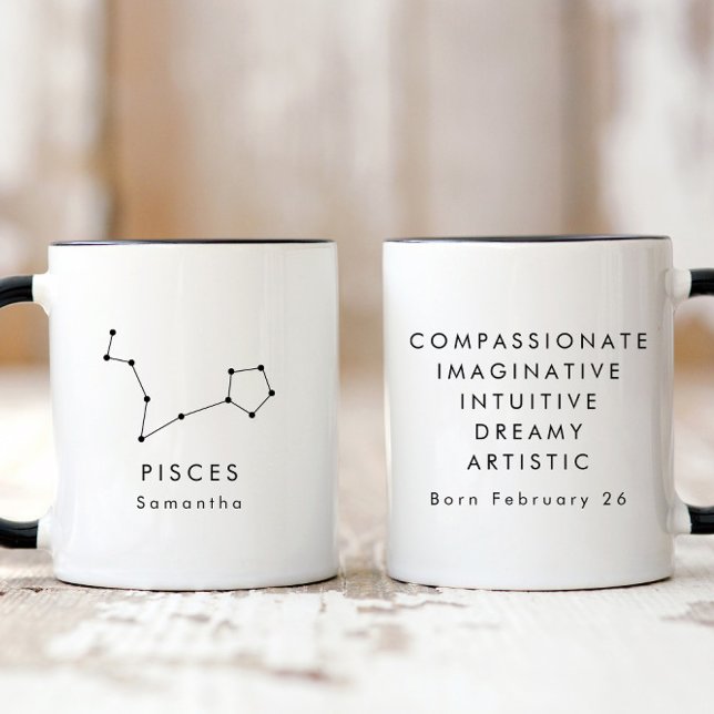 Zodiactecken för minimalistisk personlig mugg (Skapare uppladdad)